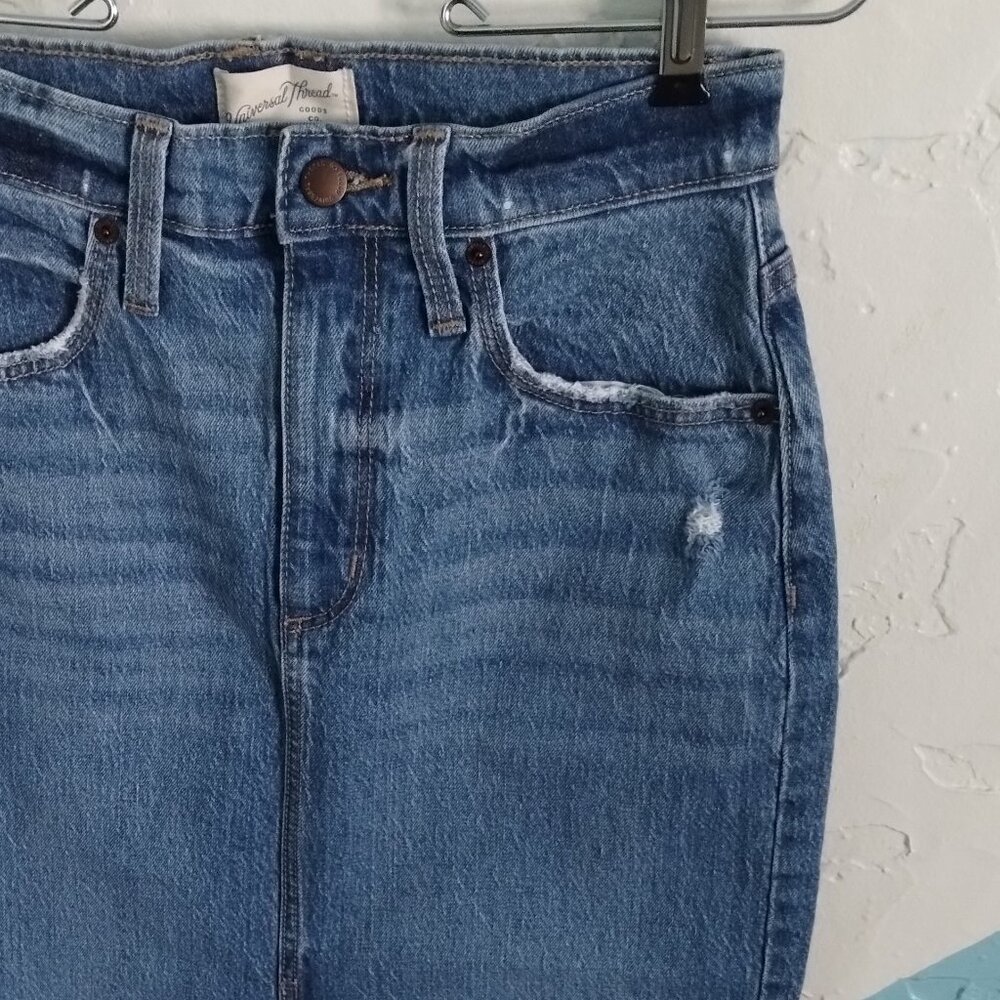 Universal Thread High-Rise Midi Jean Skirt - Picture 6 of 11